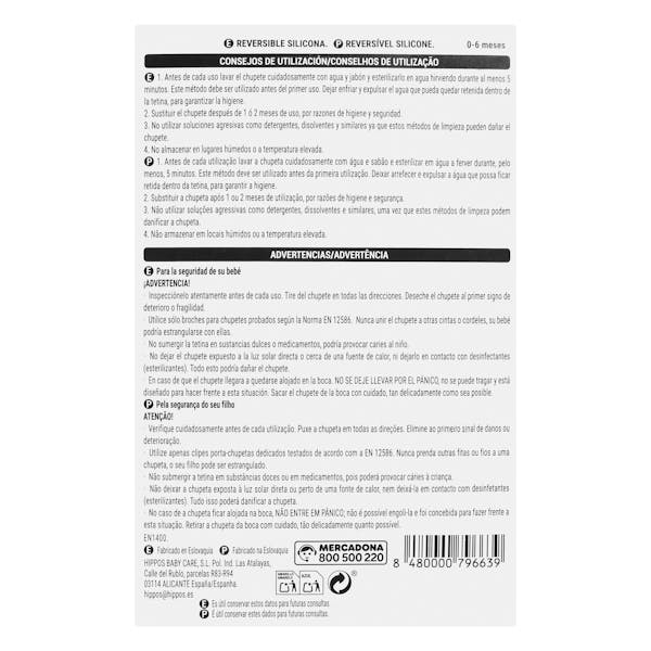 Chupete silicona reversible Deliplus +0 a 6 meses