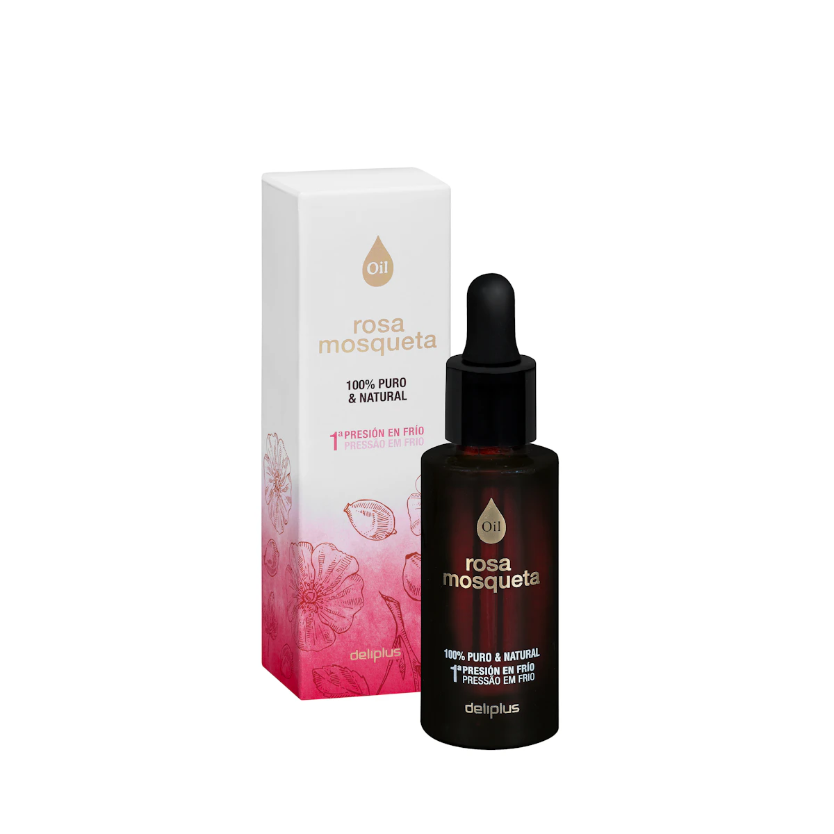 Aceite corporal rosa mosqueta Deliplus – Mercadona – صورة إعلانية للمنتج