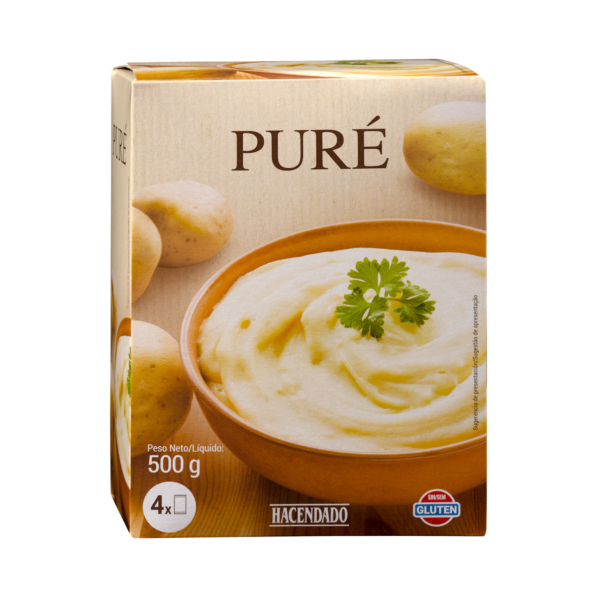 Puré de patatas Hacendado en copos – Mercadona – صورة إعلانية للمنتج
