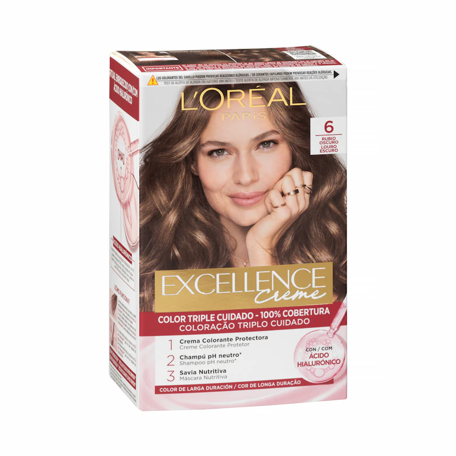 Coloración permanente 6 rubio oscuro Excellence Creme – Mercadona – صورة المنتج