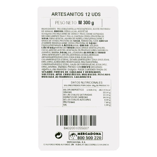 12 Artesanitos surtidos