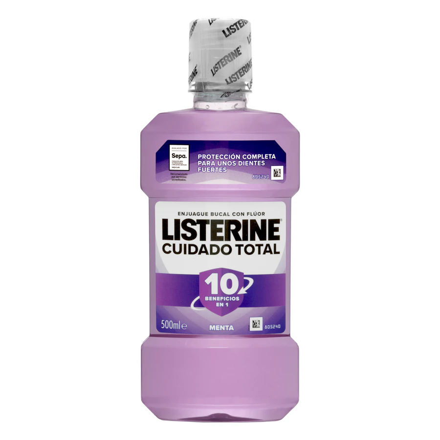 Enjuague bucal cuidado total Listerine menta – Mercadona – صورة المنتج