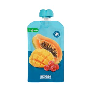 Papilla manzana, mango, frambuesa, plátano y papaya +6 meses