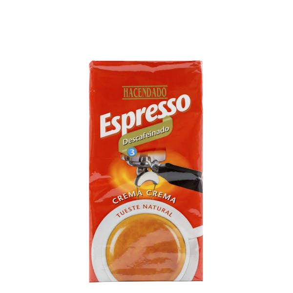 Café molido descafeinado Hacendado Espresso