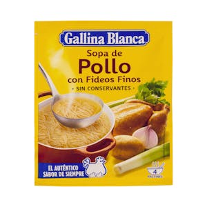 Sopa de pollo Gallina Blanca con fideos finos