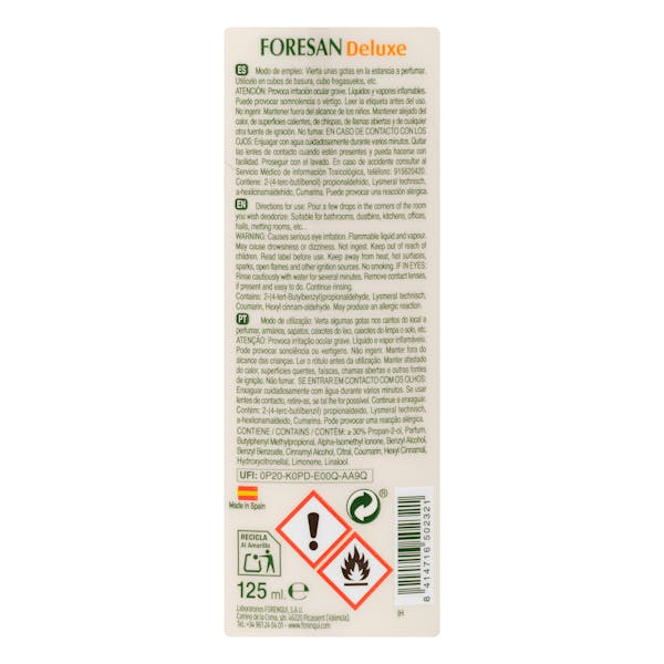 Ambientador líquido concentrado Foresan deluxe