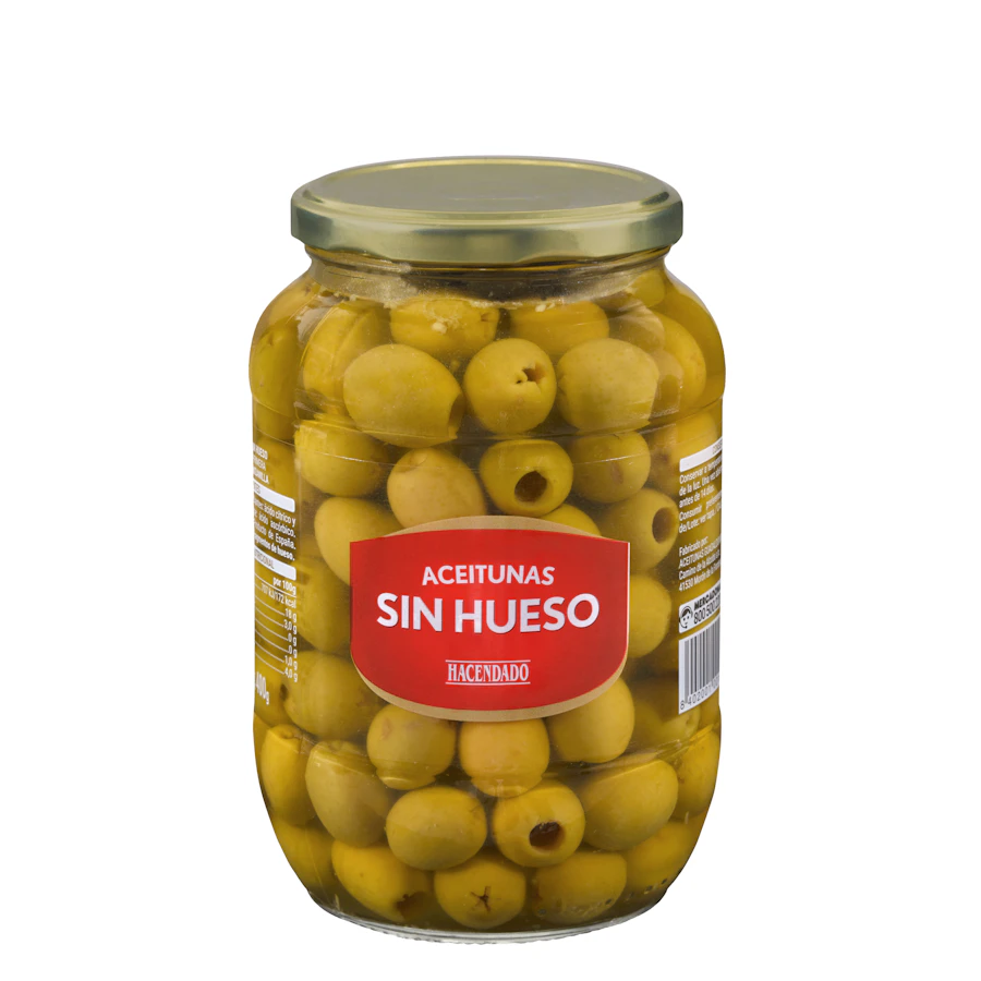 Aceitunas verdes sin hueso Hacendado – Mercadona – صورة المنتج