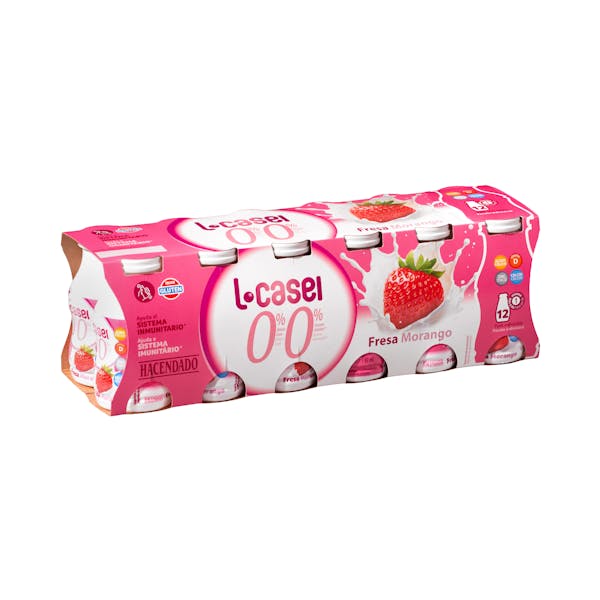Imagen de Bebida láctea desnatada de fresa L-casei 0% MG 0% azúcares añadidos