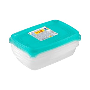 Recipiente de plástico rectangular 1,3L Bosque Verde