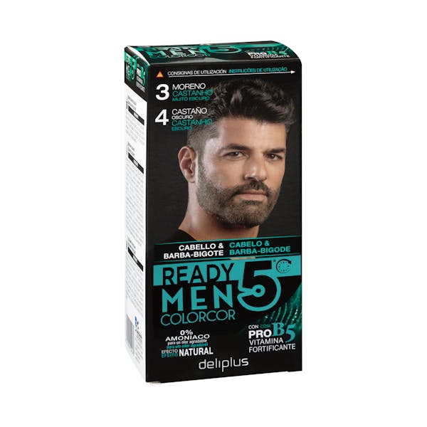 Tinte cabello hombre 0% amoníaco 3 moreno 4 castaño Colorcor