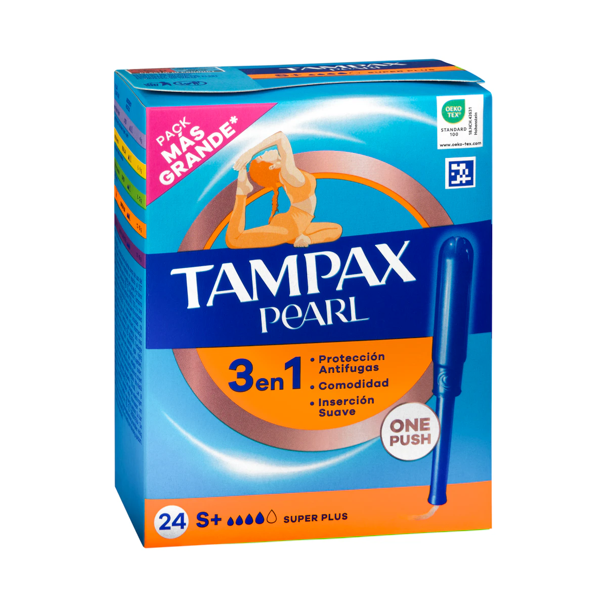 Tampones super plus Tampax Pearl con aplicador – Mercadona – صورة إعلانية للمنتج