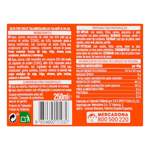 Salsa Thai Chili dulce J-Lek