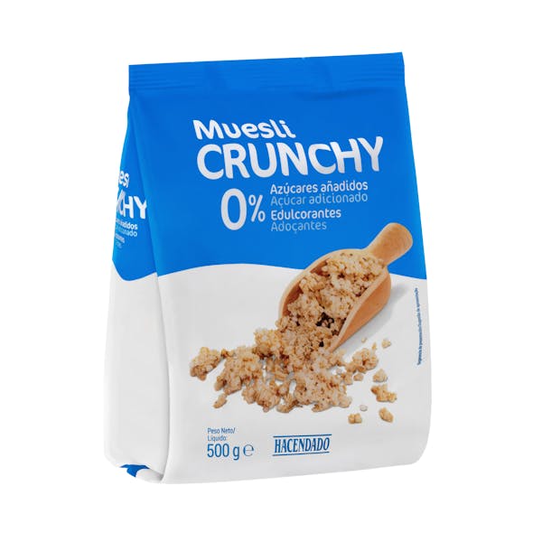 Imagen de Muesli Crunchy Hacendado 0% azúcares añadidos y 0% edulcorantes