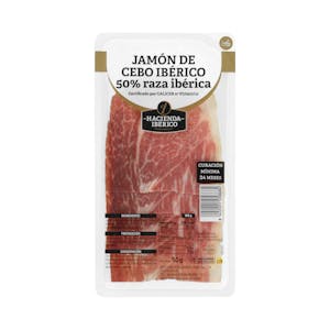 Slices iberian fattened ham 50% Iberian breed La Hacienda del Ibérico