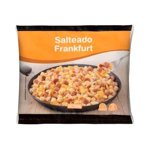 Salteado de patata y salchicha frankfurt Hacendado ultracongelado