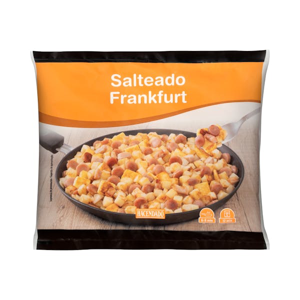 Imagen de Salteado de patata y salchicha frankfurt Hacendado ultracongelado