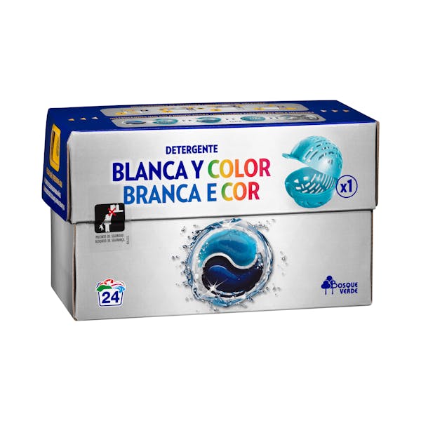 Detergente ropa Blanca y de Color Bosque Verde en cápsulas