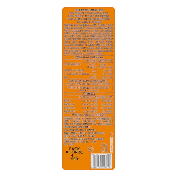 Bebida energética Mango Loco Monster