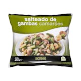 Salteado de gambas, espárragos verdes, ajos tiernos, champiñón y cebolla Hacendado ultracongelado