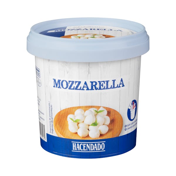 Mozzarella fresca de vaca Hacendado en perlas