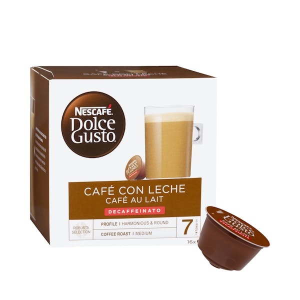 Café con leche en cápsula descafeinado Dolce Gusto