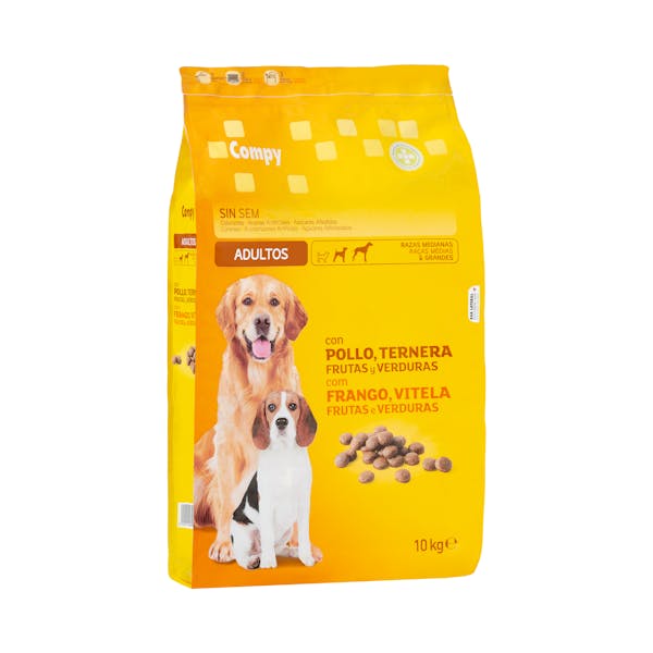 Imagen de Comida perro adulto Compy con pollo, ternera, frutas y verduras