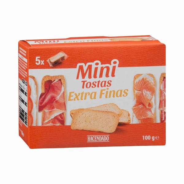 Imagen de Mini tostadas de trigo Hacendado extra finas