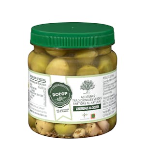 Imagen de Aceitunas verdes tradicionales Dcoop partidas al natural
