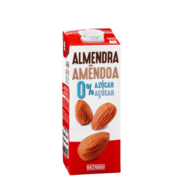 Bebida de almendras 0% azúcar Hacendado