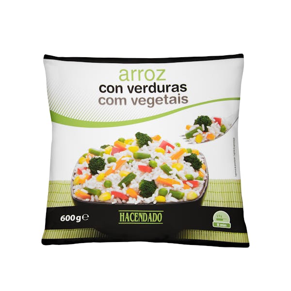 Arroz con verduras Hacendado ultracongelado