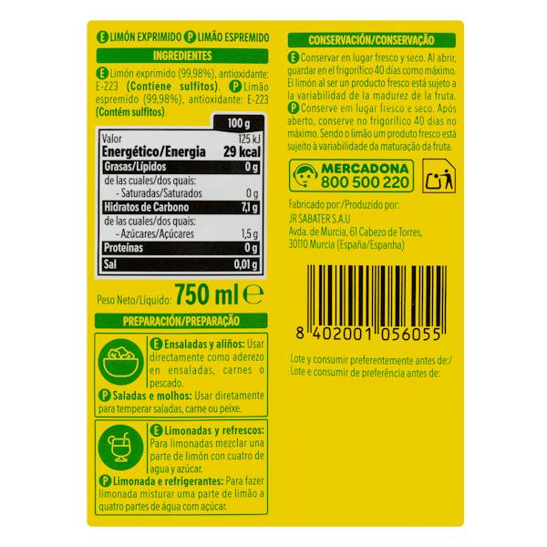 Etiqueta / ingredientes