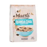 Muesli Hacendado con quinoa, chía y chocolate negro