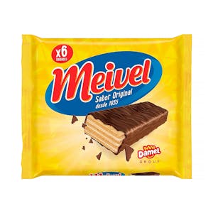 Barritas de barquillo Meivel rellenas de turrón Viena y cacahuete