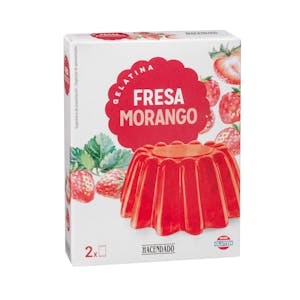Preparado en polvo gelatina fresa Hacendado
