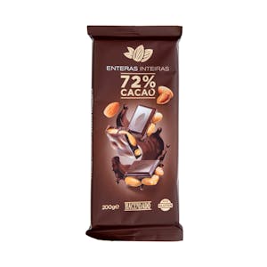 Chocolate negro 72% cacao extrafino Hacendado con almendras enteras