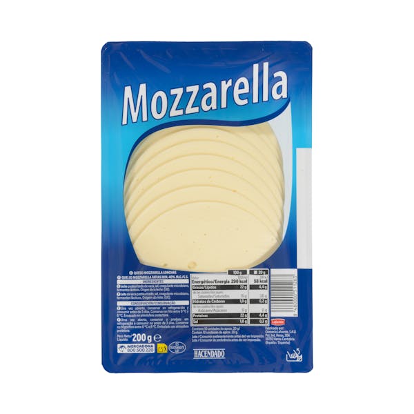 Imagen de Queso lonchas mozzarella de vaca Hacendado