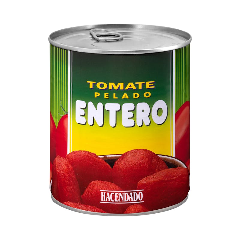 Tomate entero pelado Hacendado