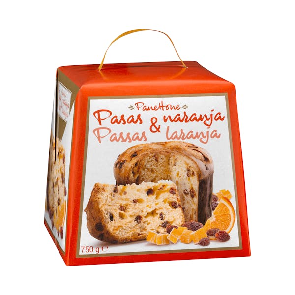 Panettone con pasas y naranja Hacendado