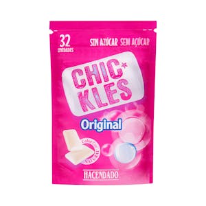 Chicle original sabor frutas gragea Hacendado