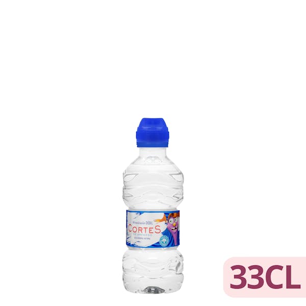 Agua mineral pequeña Cortes tapón infantil