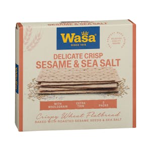 Pan tostado fino con sésamo y sal marina Delicate Crisp Wasa