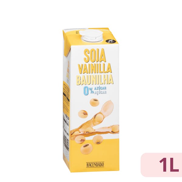 Imagen de Bebida de soja sabor vainilla Hacendado 0% azúcar