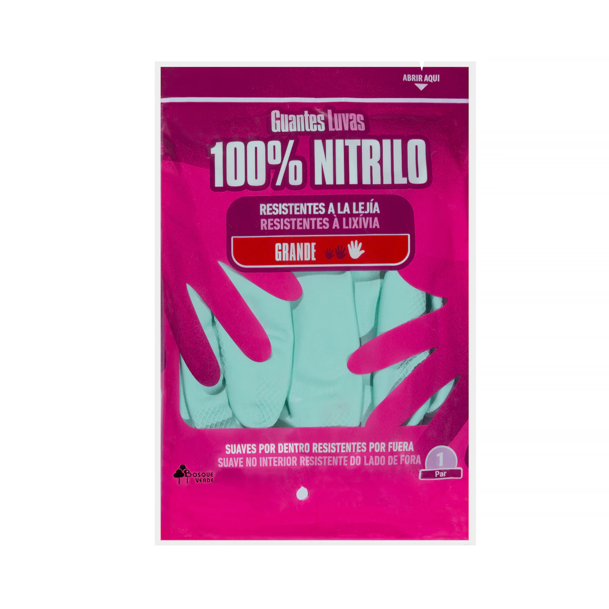 Guantes 100% nitrilo Bosque Verde talla grande – Mercadona – صورة إعلانية للمنتج