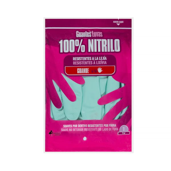 Guantes 100% nitrilo Bosque Verde talla grande