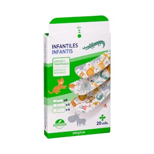 Tiras adhesivas protectoras infantiles Deliplus surtidas, elásticas y transpirables