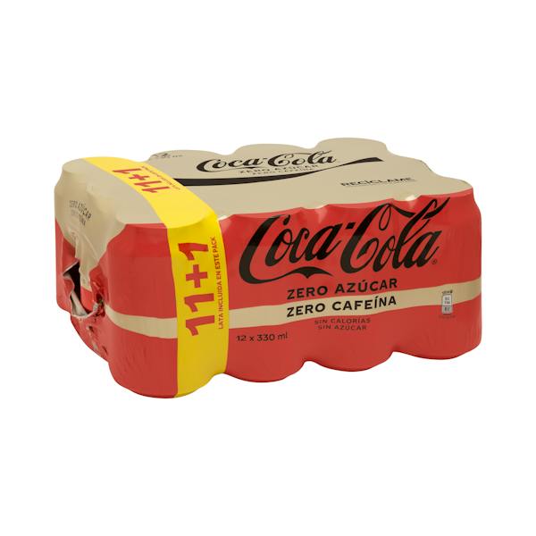 Refresco Coca-Cola zero azúcar zero cafeína