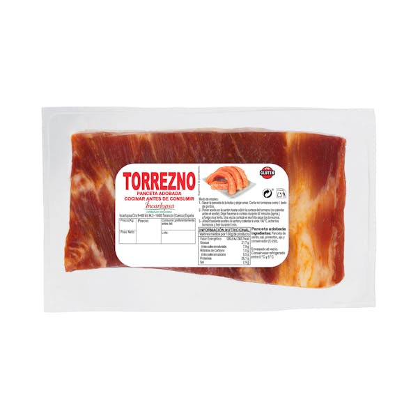 Panceta adobada torrezno