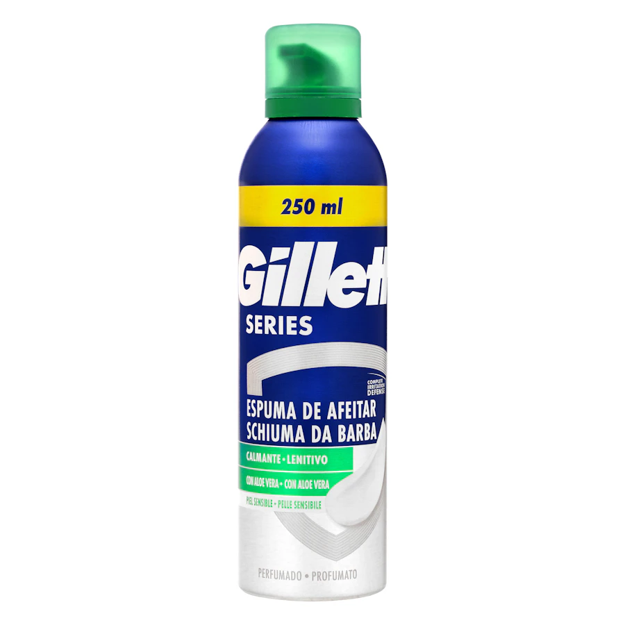 Espuma de afeitar piel sensible Gillette con aloe vera – Mercadona – صورة المنتج
