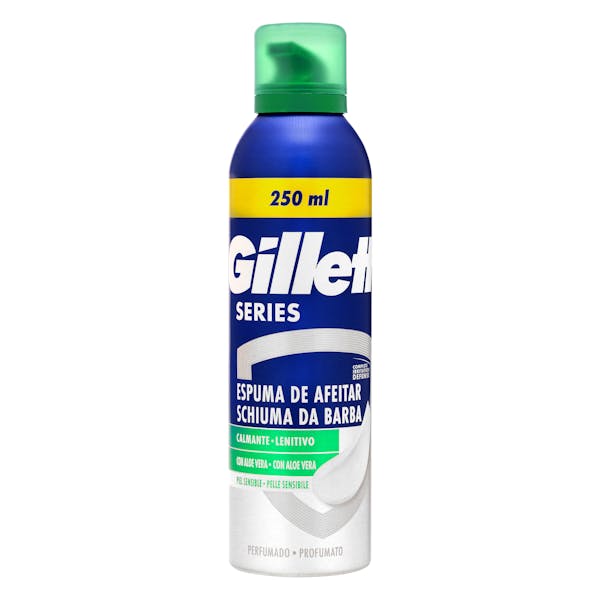 Espuma de afeitar piel sensible Gillette con aloe vera