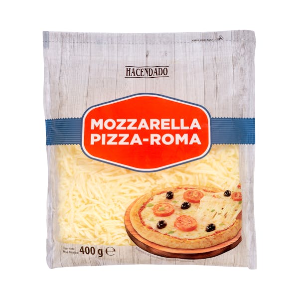 Queso rallado mozzarella Hacendado pizza-Roma